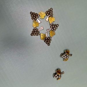 Sterling, silver earrings, and bracelet